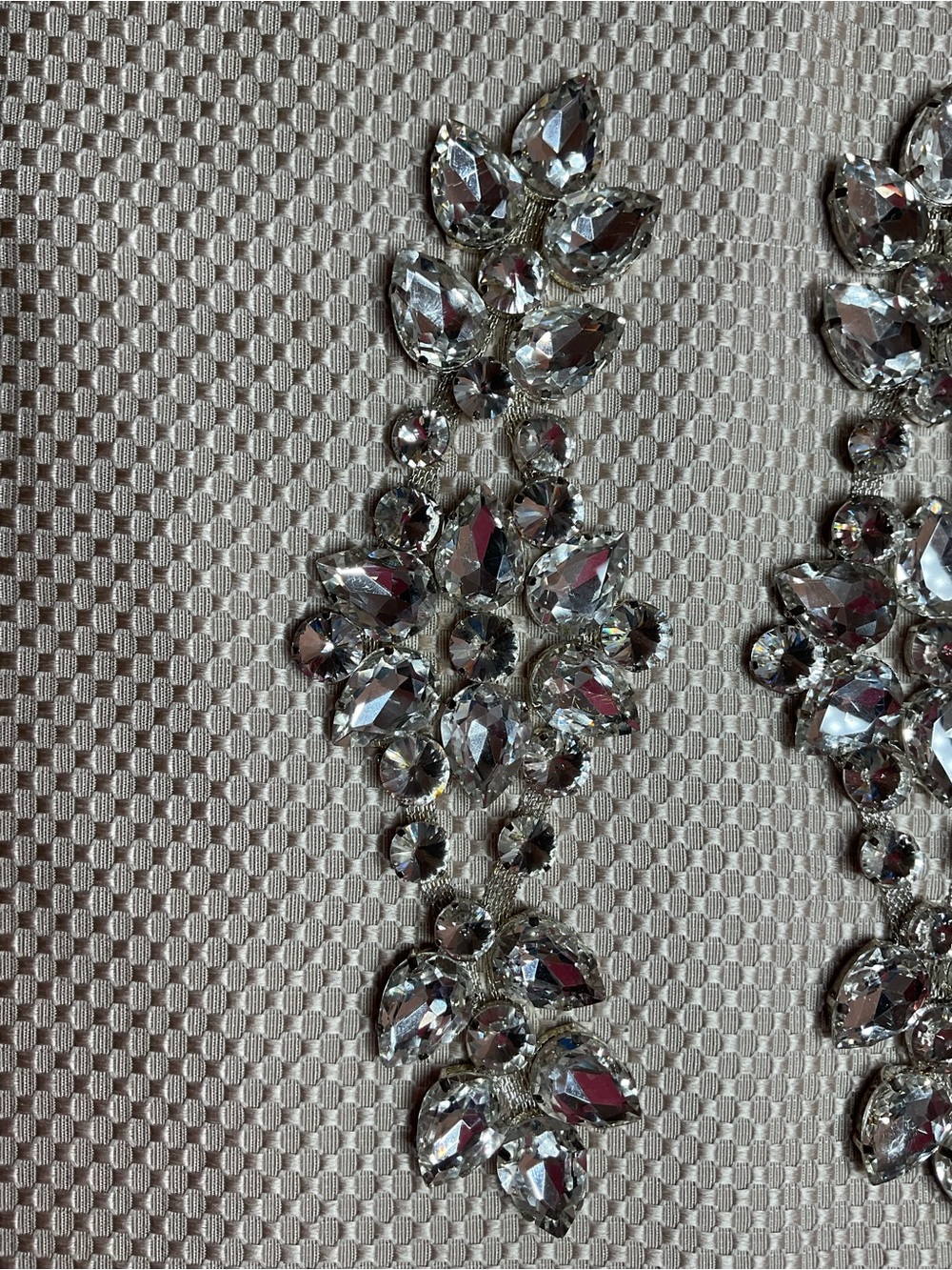 Three Fancy Crystal Rhinestones Appliqué Sew On Wedding Dress Decor - Picture 3 of 12